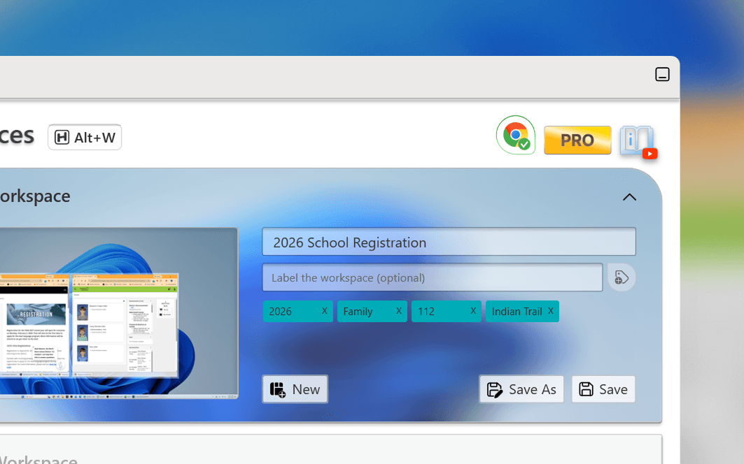 Workspace Organization