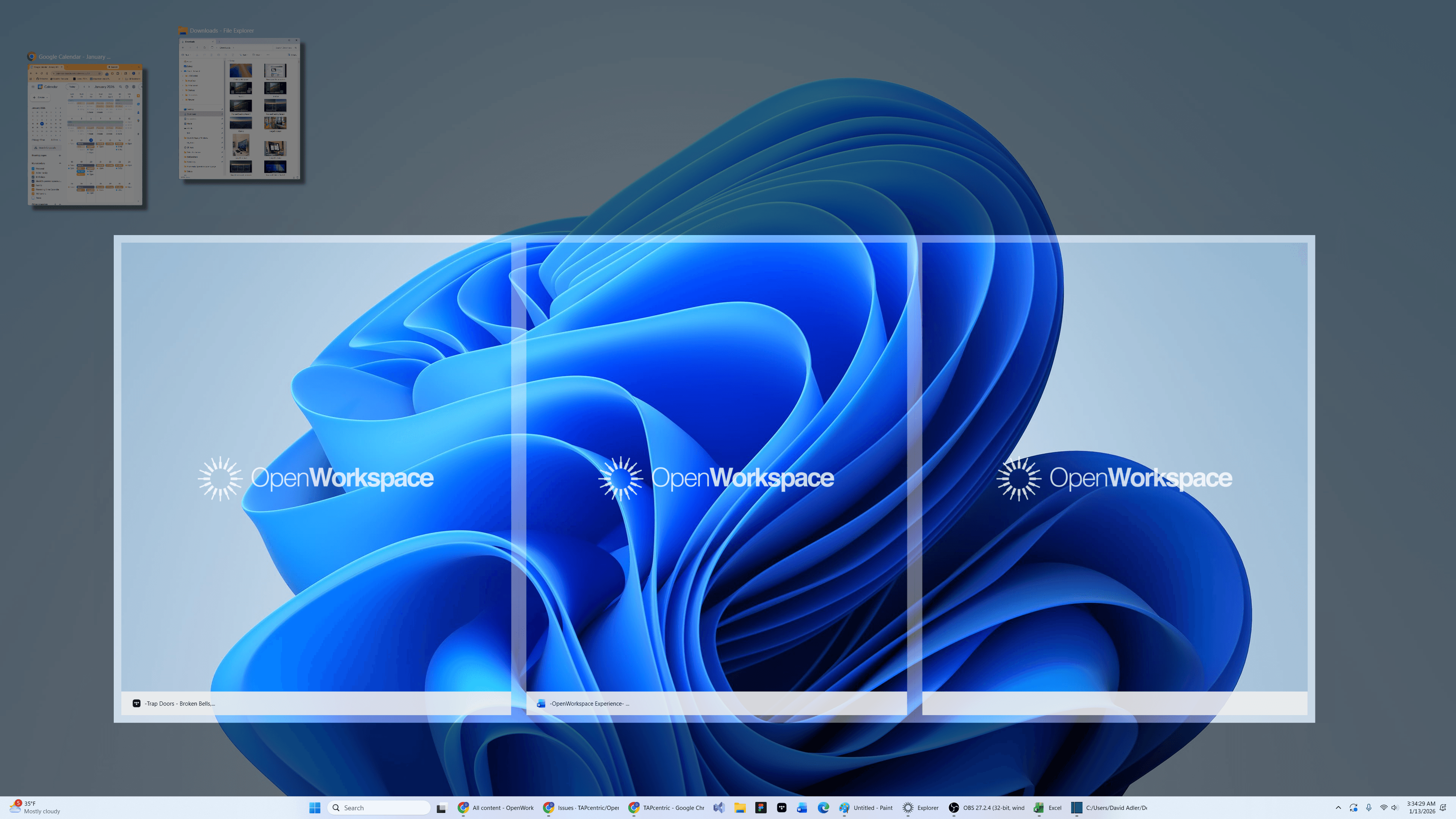 FocalContextual desktop interface showing focused panels